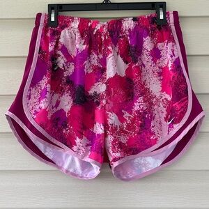 Nike Dri-Fit Inner Brief Pink Splatter Athletic Running Shorts Size XL